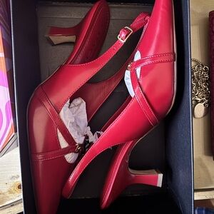 Coach Red Heels Elegant Statement Shoes